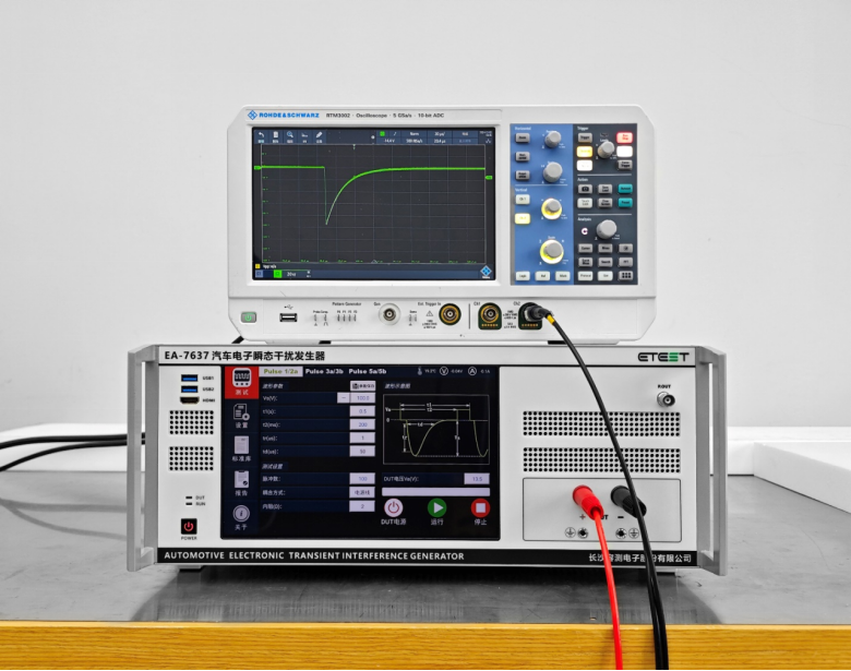 ISO7637 - 2 脈沖1實測波表